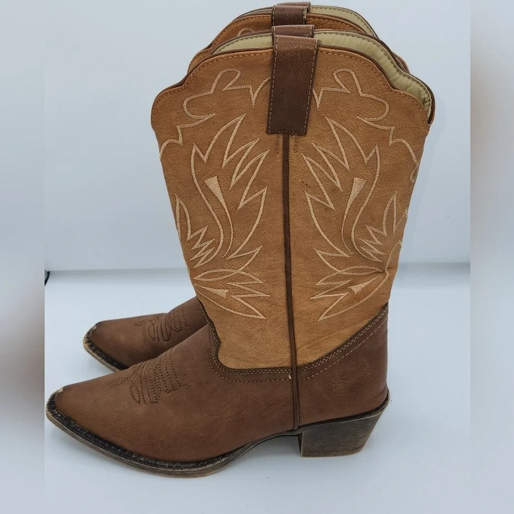 Smoky Mountain Women's Brown Western Boots Size‎ 9 Embroidered Detail